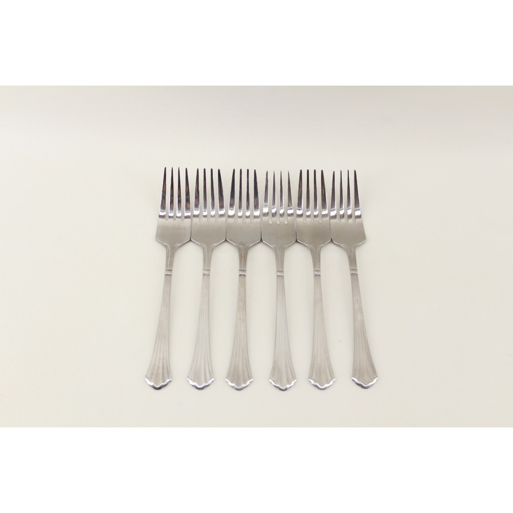 Vintage Estia Stainless Dorian Salad Forks - Lot of 6‎